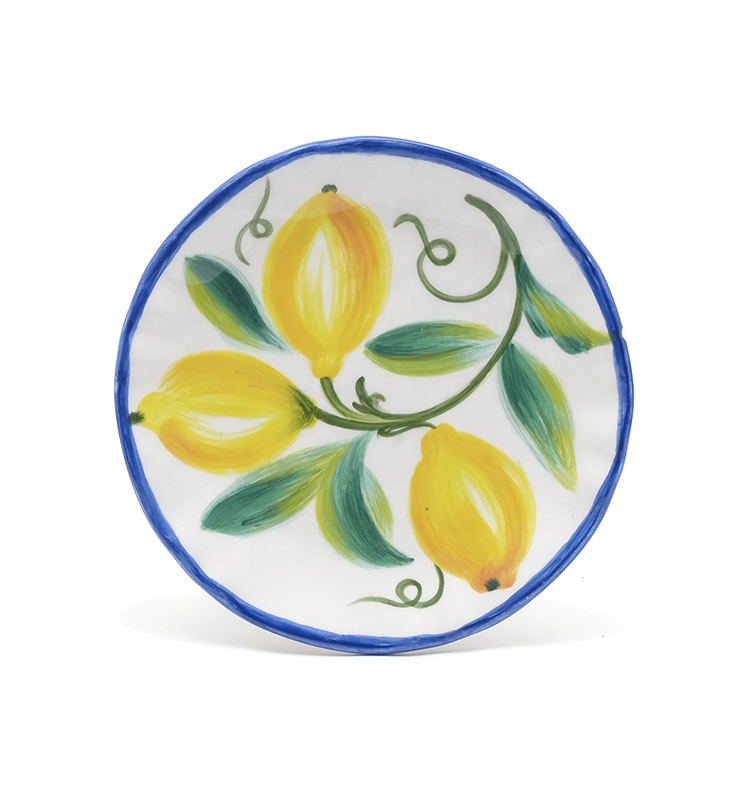 Personalized Ceramic Dinner Plates Spring Colorful Plates With Flower