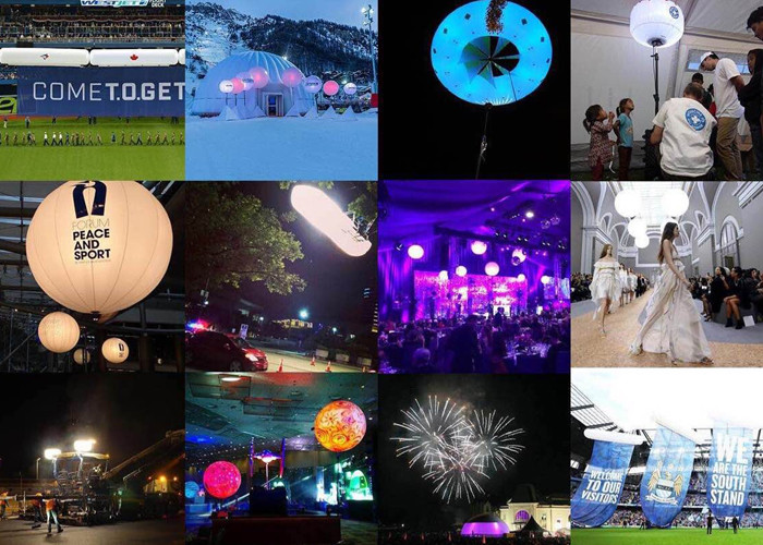 Color Changing Large Balloon Light , Light Up Balloon Advertising Products For Event