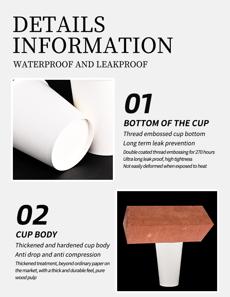 90mm 80mm Diameter Single Wall Paper Cups With Carton Package