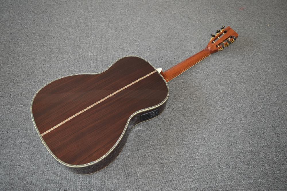 Top quality S,Factory Custom 39" acoustic guitar Ebony fingerboard,Abalone inlays,Factory Custom 39" acoustic guitar