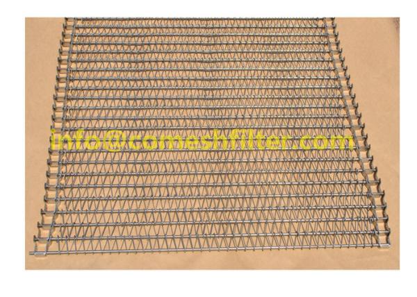 304 316 Stainless Steel Balanced Weave Spiral Cooler Frozen Conveyor Belt for