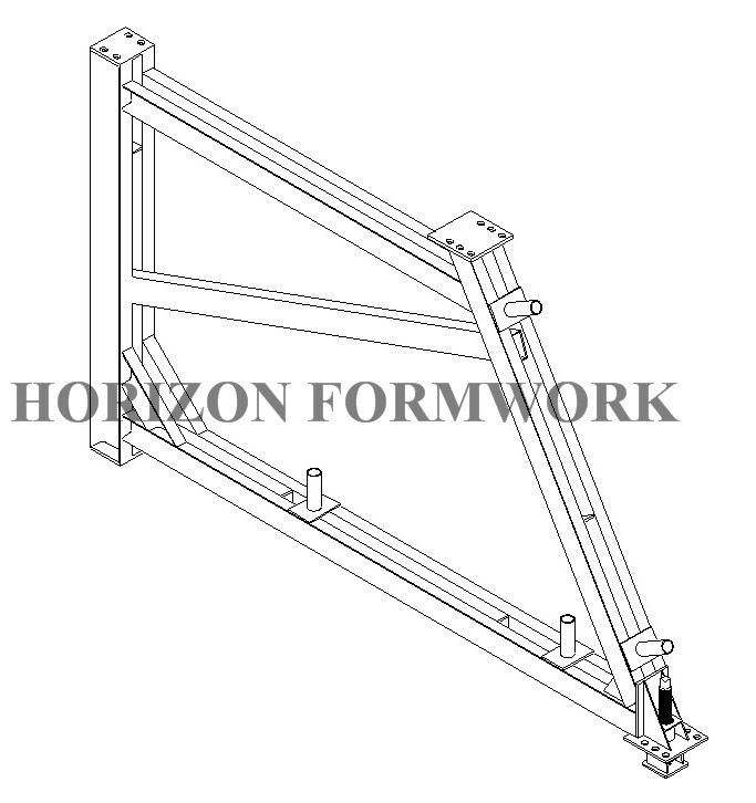 8.9m Height Single Sided Concrete Wall Forms Q235 Steel Channel OEM Available