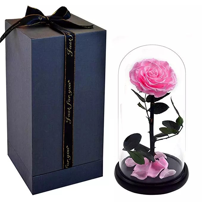 Wholesale Forever Roses preserved roses in glass dome Fresh flower rose Christmas Decorations