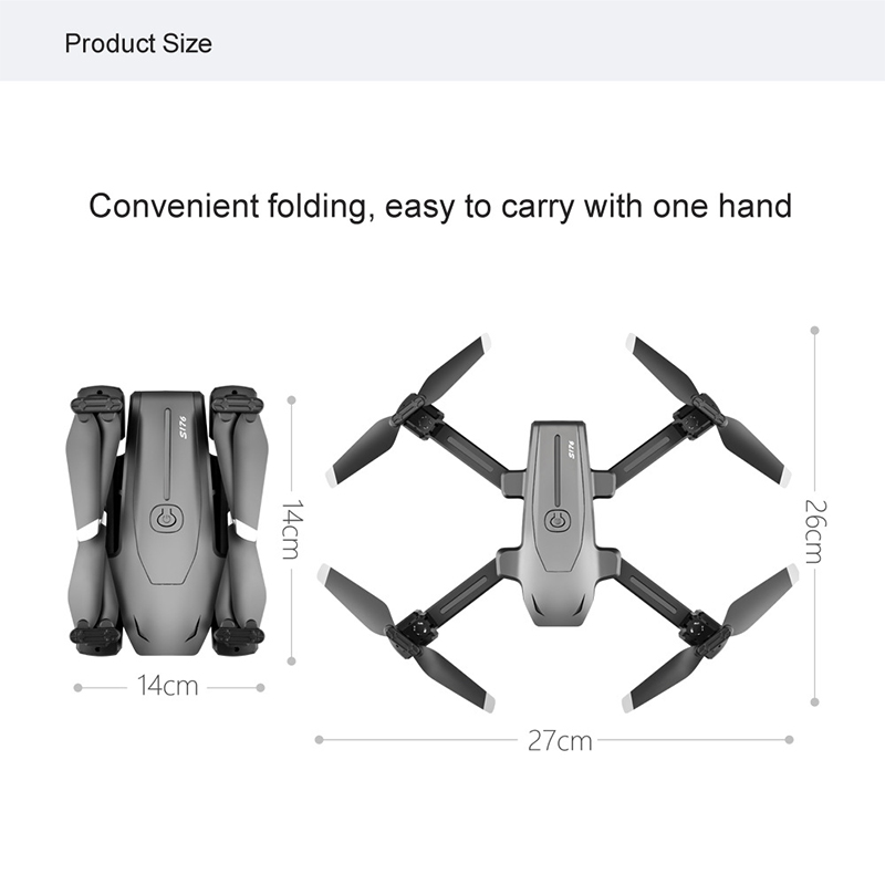 Headless S167 GPS 4k Camera Foldable FPV RC Quadcopter