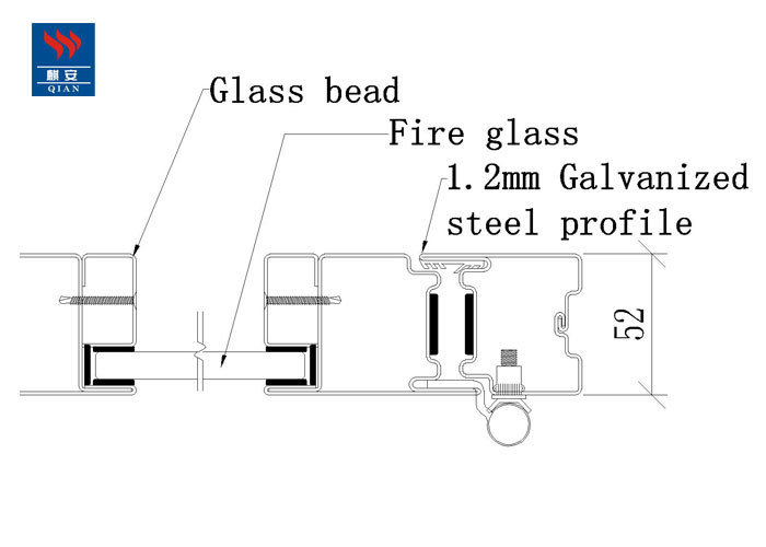 Anti Noise Soundproof Fixed Fire Rated Steel Windows