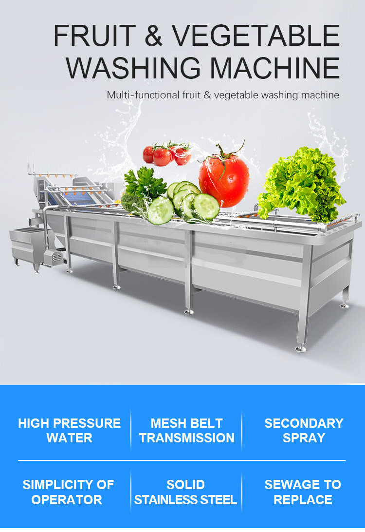 French Fries Tomato Roller Bubble Washing Machine Vegetable And Fruit