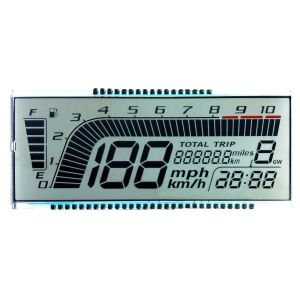  HTN Custom E-bike LCD Display Monochrome 46 Pin Transflective 7 Segment LCD Screen with 6 O'clock Viewing Angle Manufactures