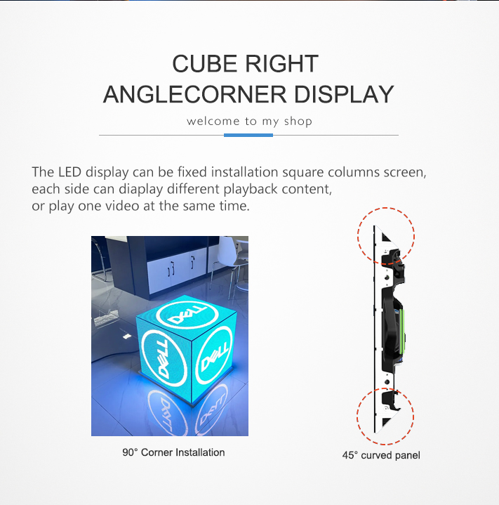 Mobile Led Screen Rental Full Color P3.91 Cube LED Screen For Concert Stage Background Video Wall