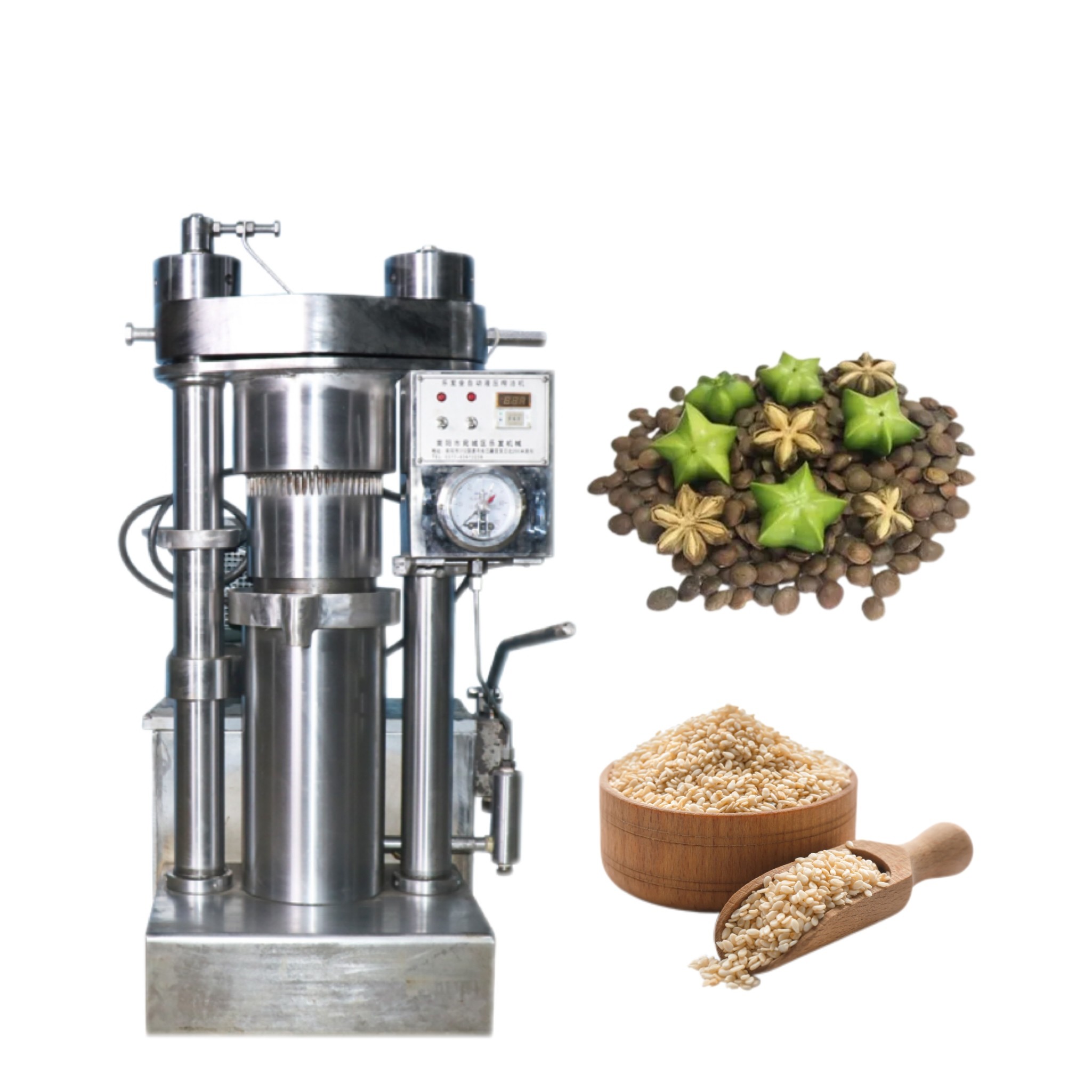 1.1 Kw Automatic Oil Press Machine , Alloy Material Sesame Oil Press Machine