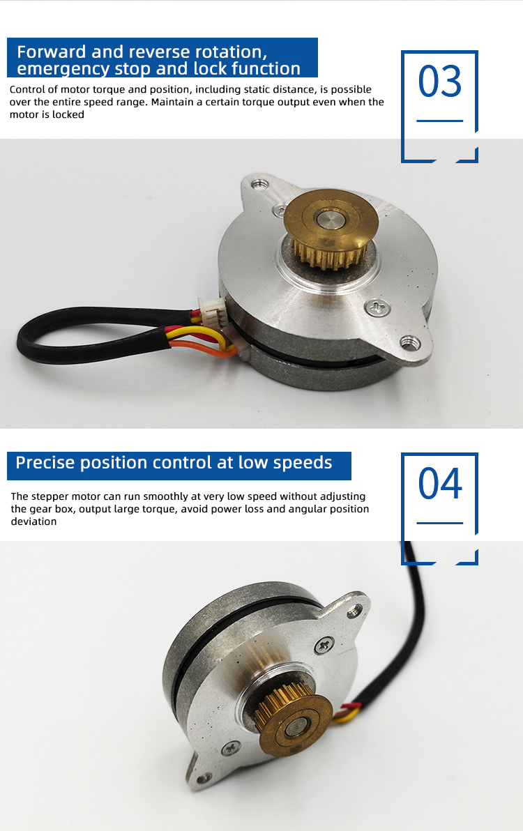 Faradyi Round Stepper Motor Holding Torque 35mNm DC Stepper Motor With Customized Shaft For Stage Lighting Control