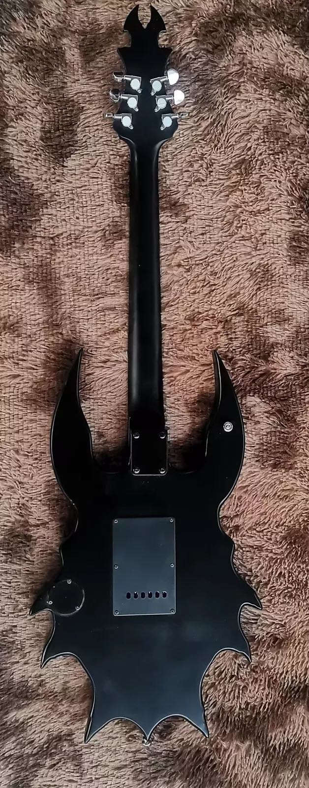 Custom Handcrafted Electric Guitar Colorful Painting COW Skull Head Hummbucker Pickups