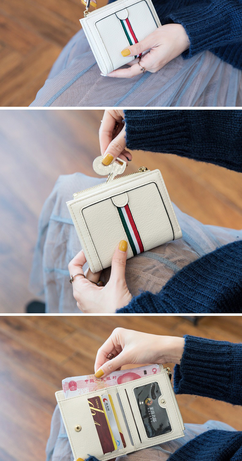 Mini Women Wallet Cute Lady Leather Bag with Zippered Card Wallet and Elegance Design
