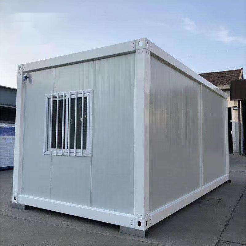20ft Contemporary Modular Glass Steel Frame Foldable Flat Pack Prefab Container House for Hotels