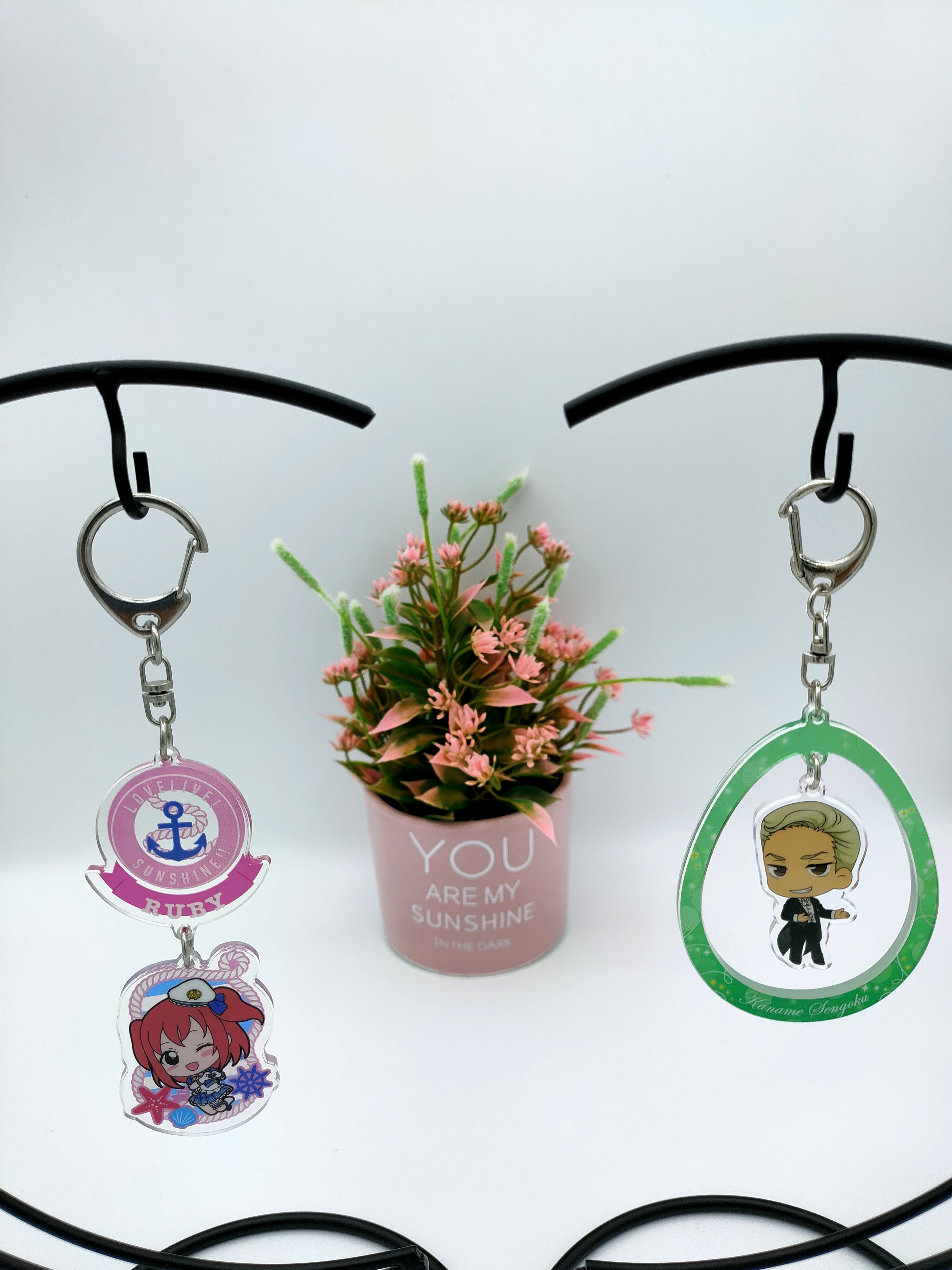Laser Cut Acrylic Sheet Keychain Inkjet Printing Personalized
