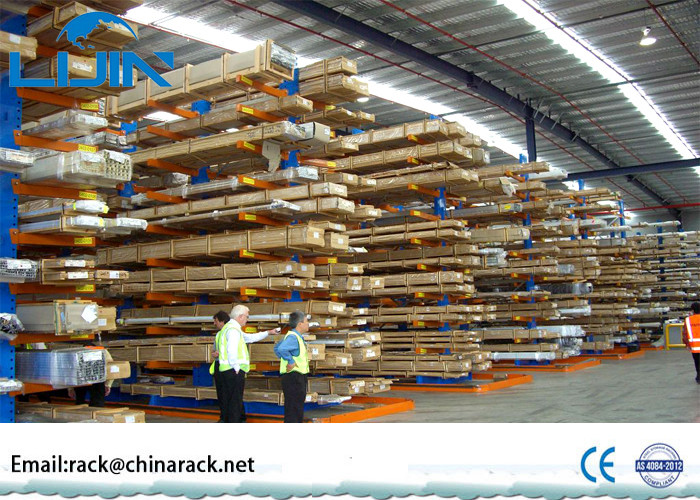 Heavy Duty Cantilever Storage Racks Systems Muti Layers Powder Coated