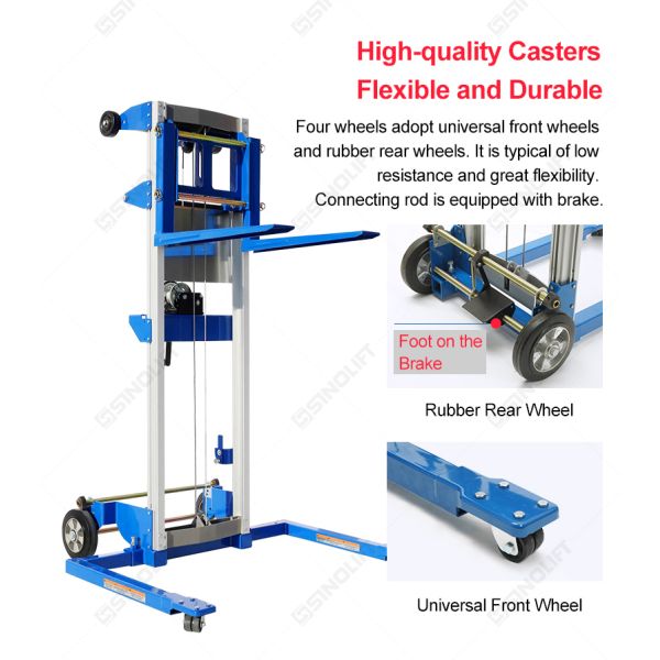 SW Series Manual Hand Winch Stacker with Straddle Legs – Superior Stability for Demanding Loads