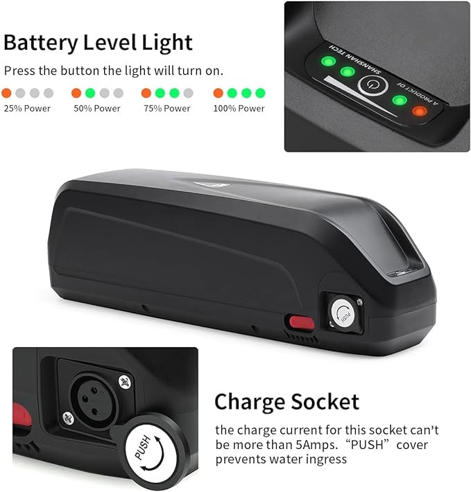 Replacement 36V 48V Lithium Ion Battery Electric Bike Battery Aldi Prophete Mifa Samsung ZhenLong