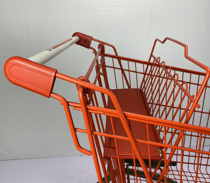 210L European Type Lightweight Shopping Trolley Commercial Shopping Carts With Child Seat