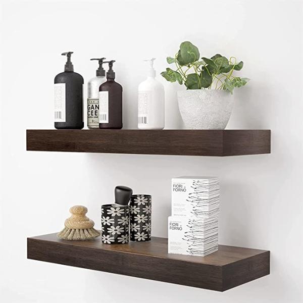 Floating Wall Mounted Wooden Shelves Ledges For Bedroom Living Room Bathroom