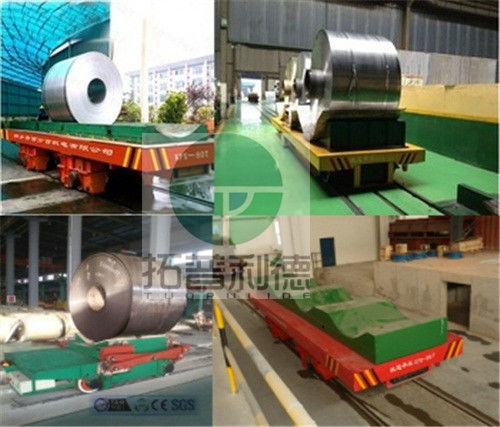 Shipyard Steel Rod Transport Battery Operated Motorized Transfer Car On Railroad