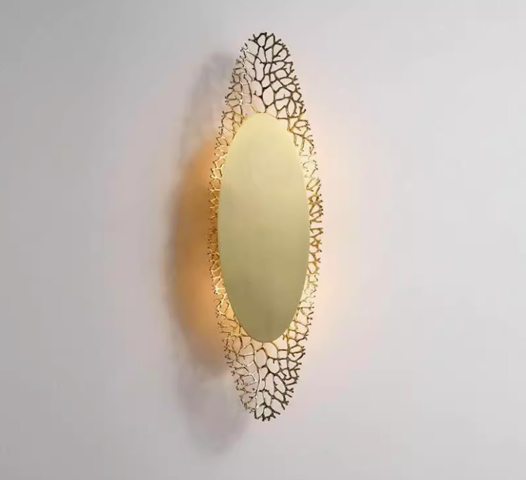 Light luxury modern art wall lamp designer personality creative bedroom bedside living room background wall decoration lamp