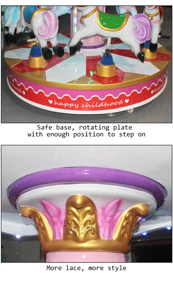 Amusement Kiddie Rides Flying Electric Rotating Carousel For Game Center Park