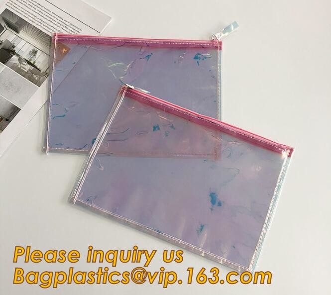 Plastic Bag OEM Custom PVC Loop Handle Image Printed Plastic Shopping Bag,Promotional Clear Waterproof Plastic Cosmetic
