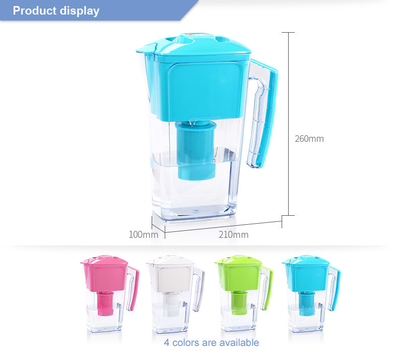 1 Jug Alkaline Water Pitcher 2.5L Capacity AS Material Reduces Limescale / Substance