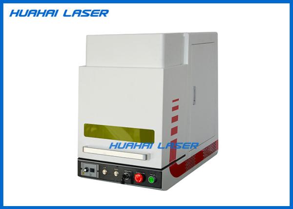 Full Enclosure Fiber Laser Marking Machine With Rotary Fixture For Jewelry Rings