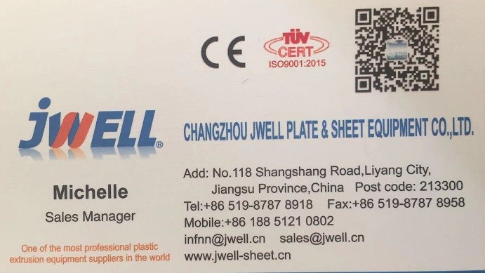 Jwell Kitchen Cabinet PVC Foam Board Extrusion Line