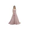 Buy cheap Strapless Net Ball Gown Cameo Brown Ladies Evening Dresses Flower Decor from wholesalers