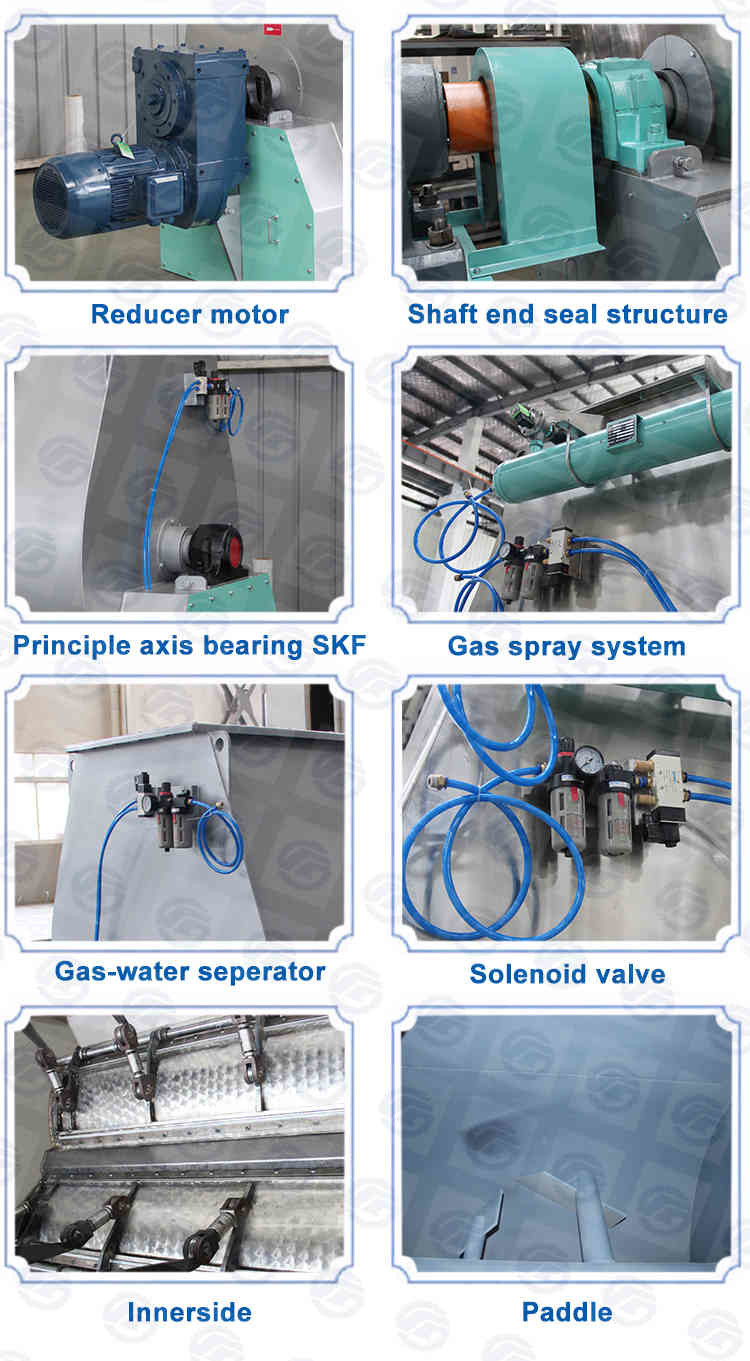 250kg/Batch SDHJ Animal Feed Mixer Machine Single Shaft Paddle ISO9001