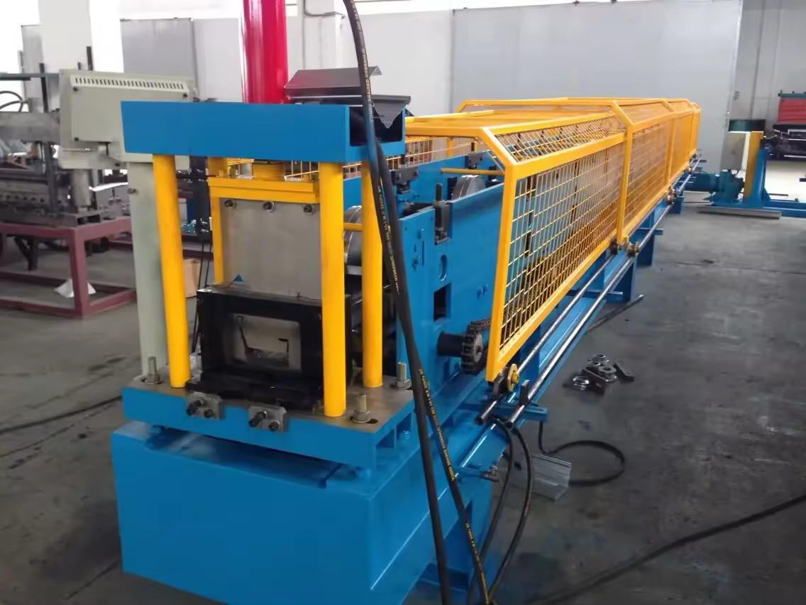 0.3-0.8mm Galvanized Steel K Type Half Square Rain Gutter Roll Forming Machine