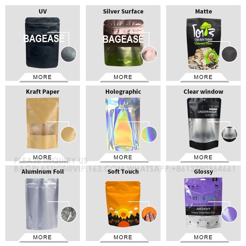 Opaque Foil Pouch Food Grade Bags For Long Shelf-Life Storage Resealable Standup Bags