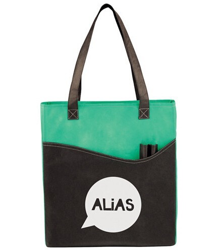Convention Recycling Non Woven Gift Bags With Logo Pocket Foldable Business Branded