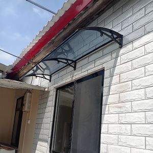 Customized PC Canopy With Black Frame And Polycarbonate Sail Material