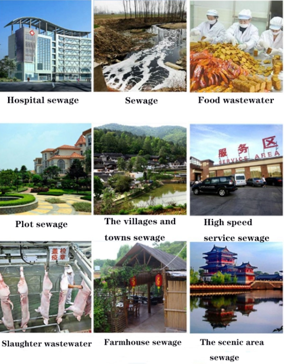 1100W 220V 380V Buried Stp Sewage Treatment Plant For Hospital