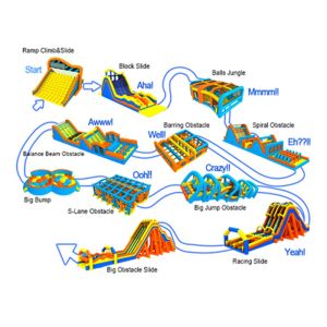 Giant Inflatable Obstacle Challenges Extreme Insane Inflatable 5k Run Race