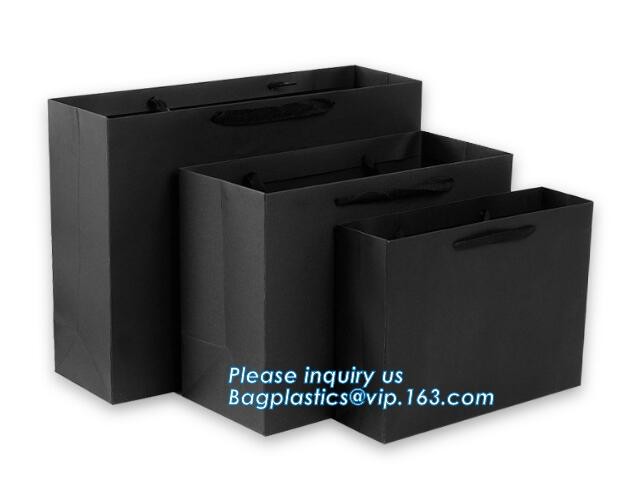 Customized Red Printed Kraft Paper Shopping Bag with Ribbon Handles and Bowknot,Kraft Paper Shopping Bag with Kinds off