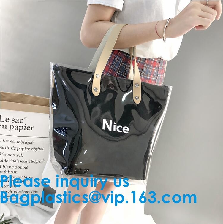 Fashion Ladies Rainbow Hologram Laser PVC Handbag Beach Shoulder Bag Shopping Tote Bag For Women