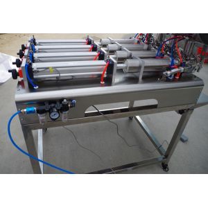 PET Bottle Automated Bottle Filling Machine SS304 , 1L 4 Head Liquid Filling