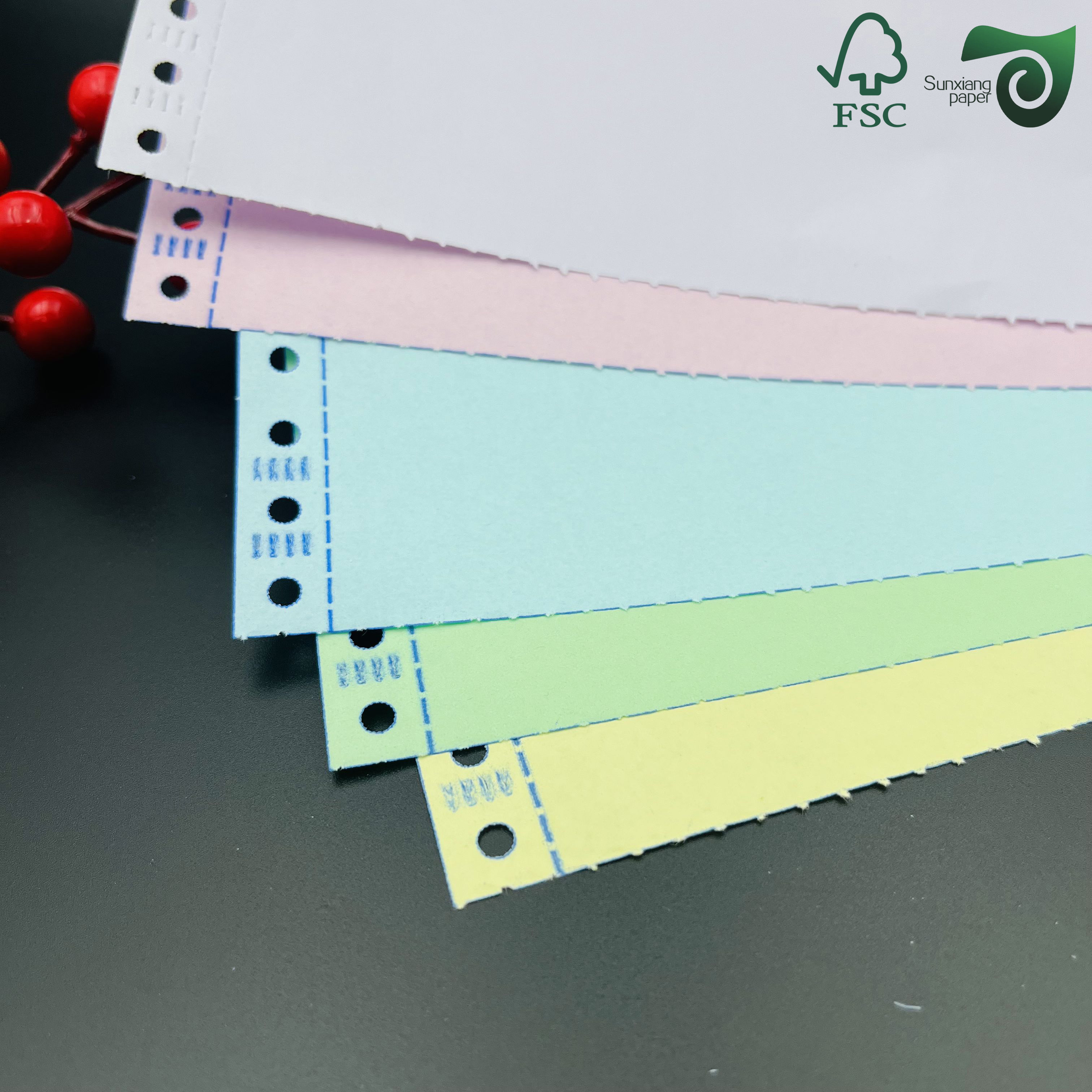 CB CFB CF 9.5" 11" Carbonless NCR Paper For Thermal Printers Crisp Clear Images FSC