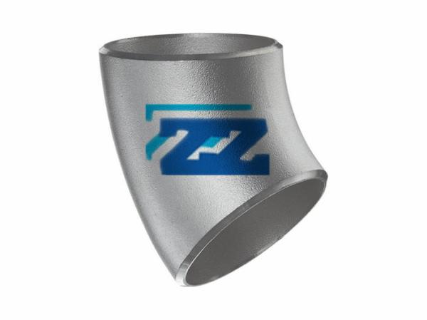 45 Degree Stainless Steel Pipe Elbow , Stainless Butt Weld Fittings 16 " SCH80S