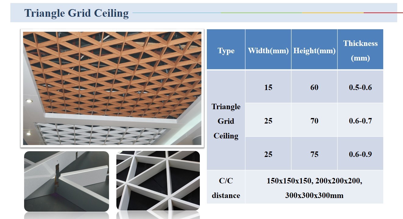 Building Wall Ceiling Covering Decorational Materials RAL 9016 Suspended Metal Square Cell Ceiling Grid