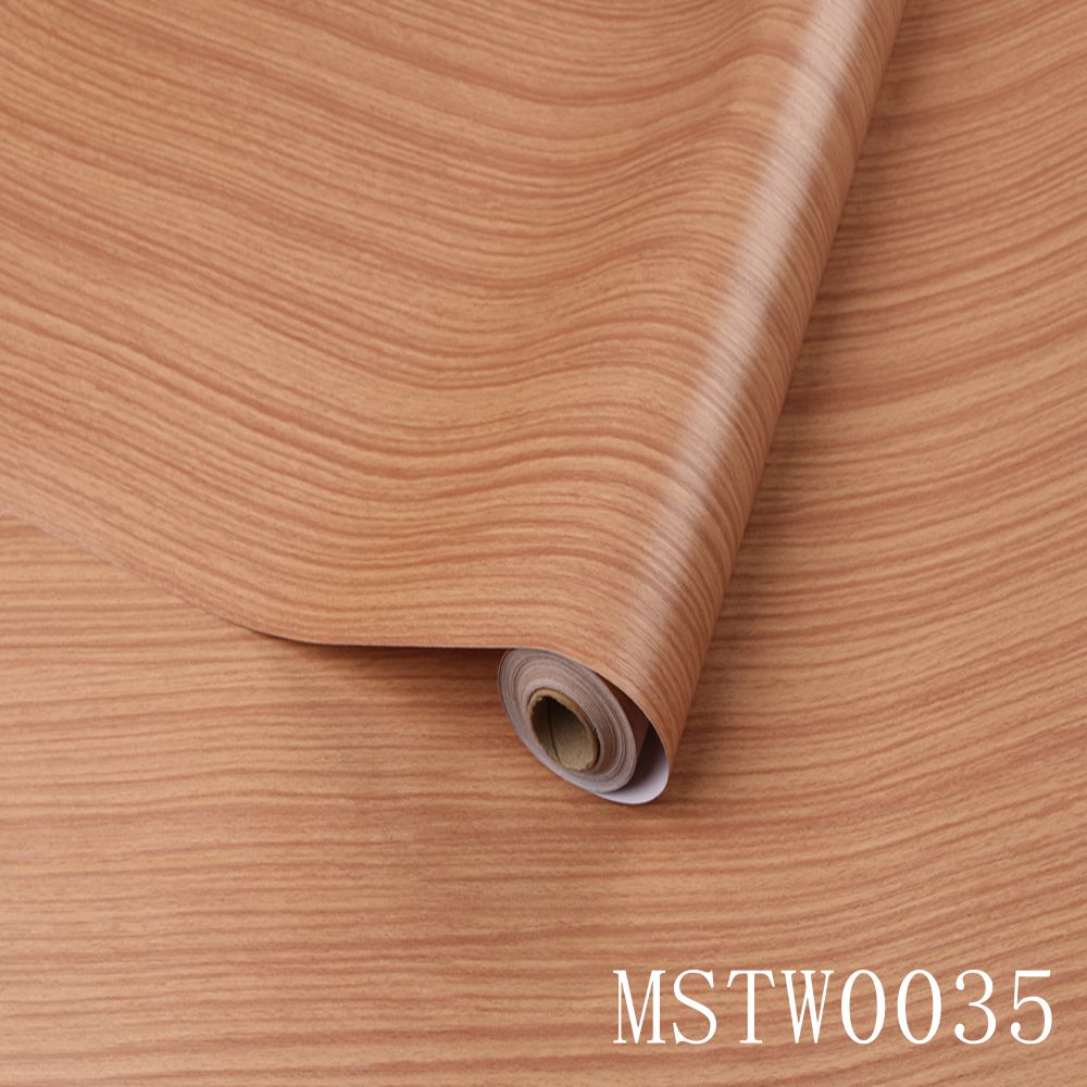 Wood Grain Self-Adhesive PVC Vinyl Wall Panels Modern Style Wallpaper Contact Paper for Door Stickers