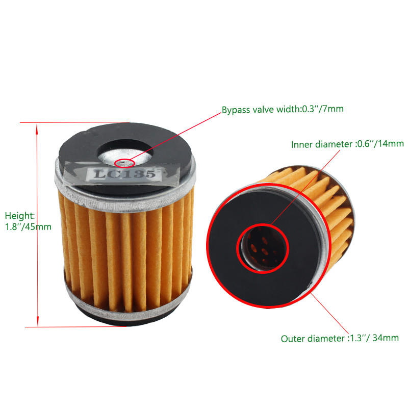 Paper core Automotive Accessories motorcycle engine oil filter fit for GS GN250 NS200 LC135 BM150 SHOGUN TVS-KING