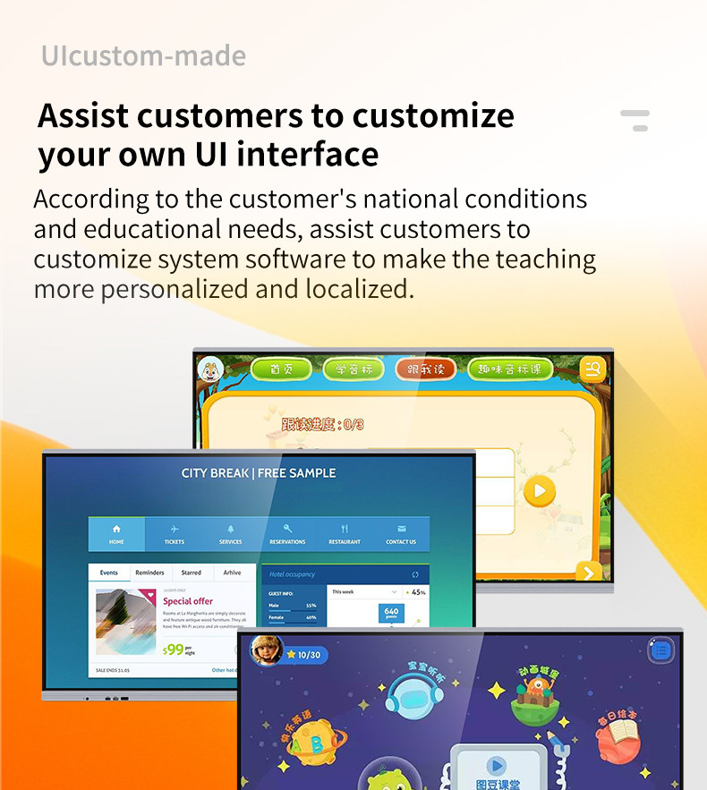 Smooth Handwriting Interactive Electronic Whiteboard Touch All In One Multimedia