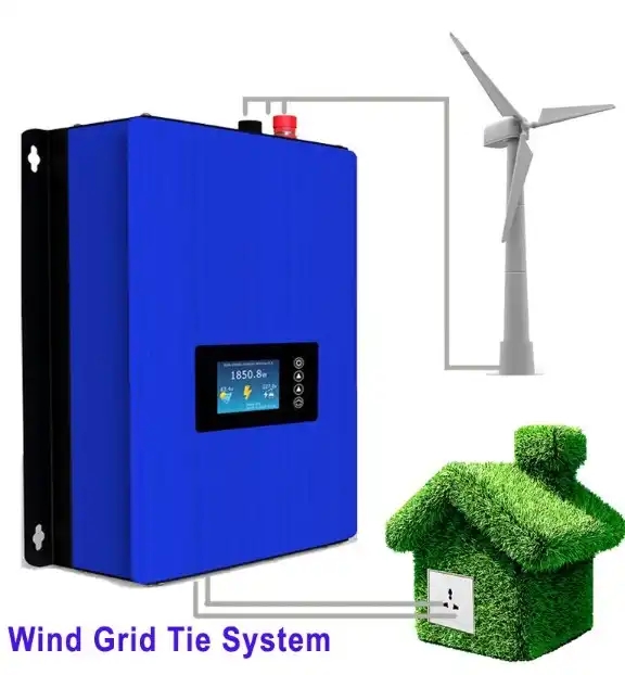 Hot Sale 3Phase 24V 48V Grid Tie Wind Turbine 1Kw 2Kw Wind Grid Tie Inverter With Limiter/ Dump Load Resistor