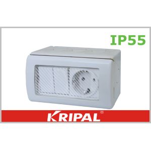 Surface Mounted Schuko Weatherproof Switch Socket 16A 250V