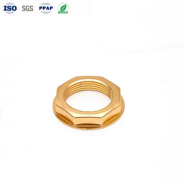 Quality Custom CNC Aluminum Nuts M0.8-M12 with Anodizing ISO9001 for sale